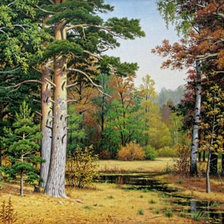 Схема вышивки «Осенний пейзаж»