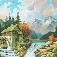 Схема вышивки «Мельница»