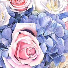 Схема вышивки «акварель»