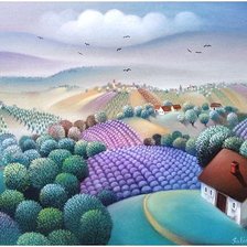 Схема вышивки «Лавандовый пейзаж»