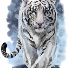 Схема вышивки «Белый тигр»