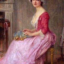 MUJER CON ENCAJE DE BOLILLOS