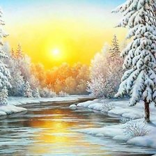 Схема вышивки «пейзаж»