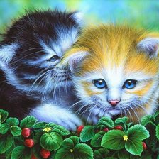 Схема вышивки «Котята»