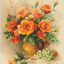 Схема вышивки «róże herbaciane»