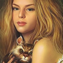 Схема вышивки «Девушка»