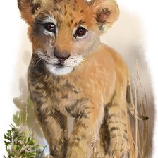 Схема вышивки «Львёнок»