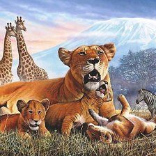 Схема вышивки «мир животных»