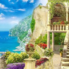 Схема вышивки «Город у моря»