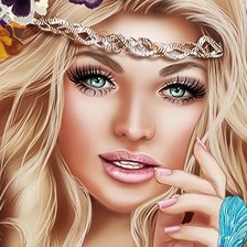 Схема вышивки «Девушка»