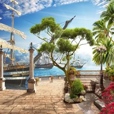 Схема вышивки «У причала»