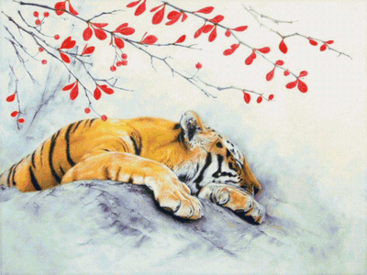 Тигр - животные, рисунок, тигр - предпросмотр