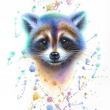 Схема вышивки «Енот»