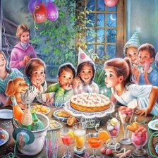 Схема вышивки «День рождения»