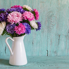 Схема вышивки «астры в вазе»