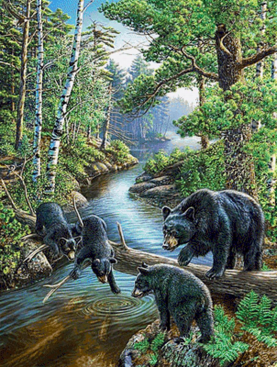 №1880674 - пейзаж, медведи - предпросмотр