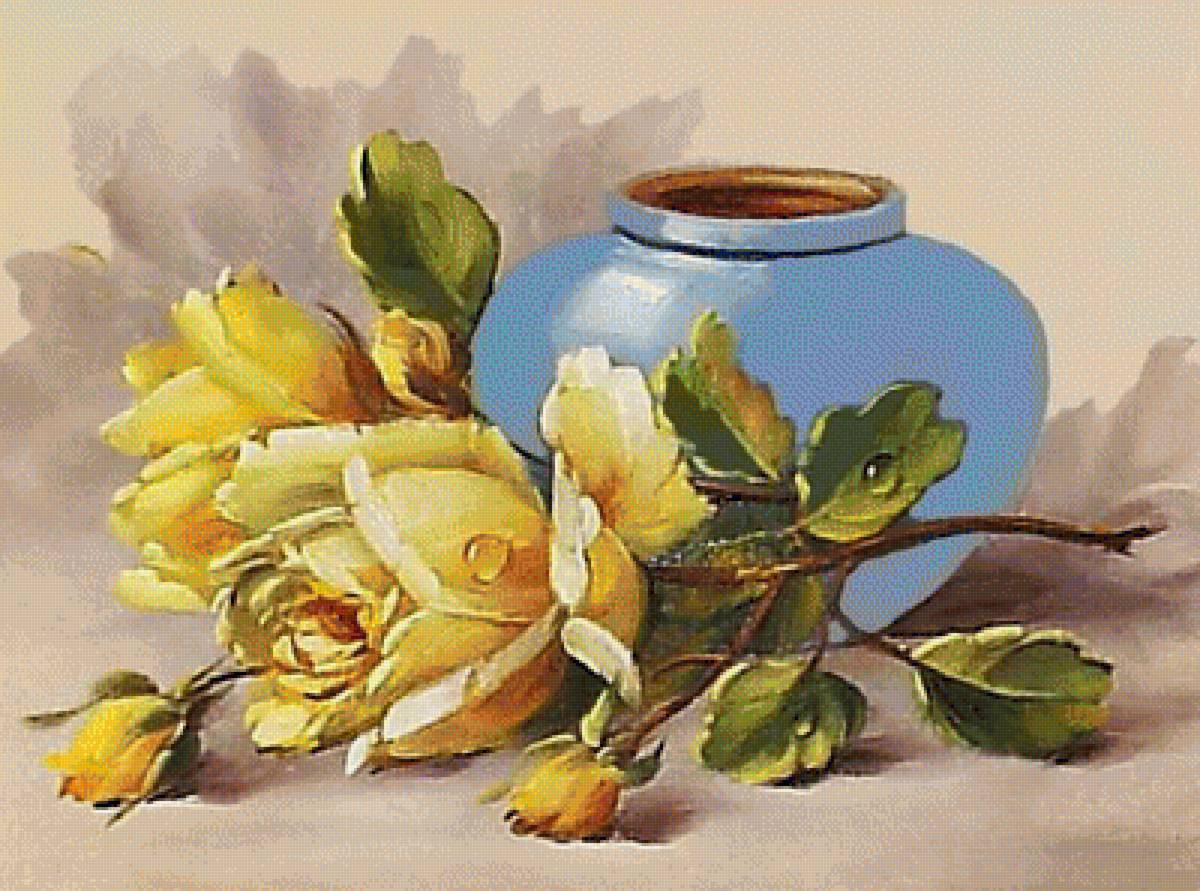 Натюрморт. - натюрморт, живопись., цветы - предпросмотр