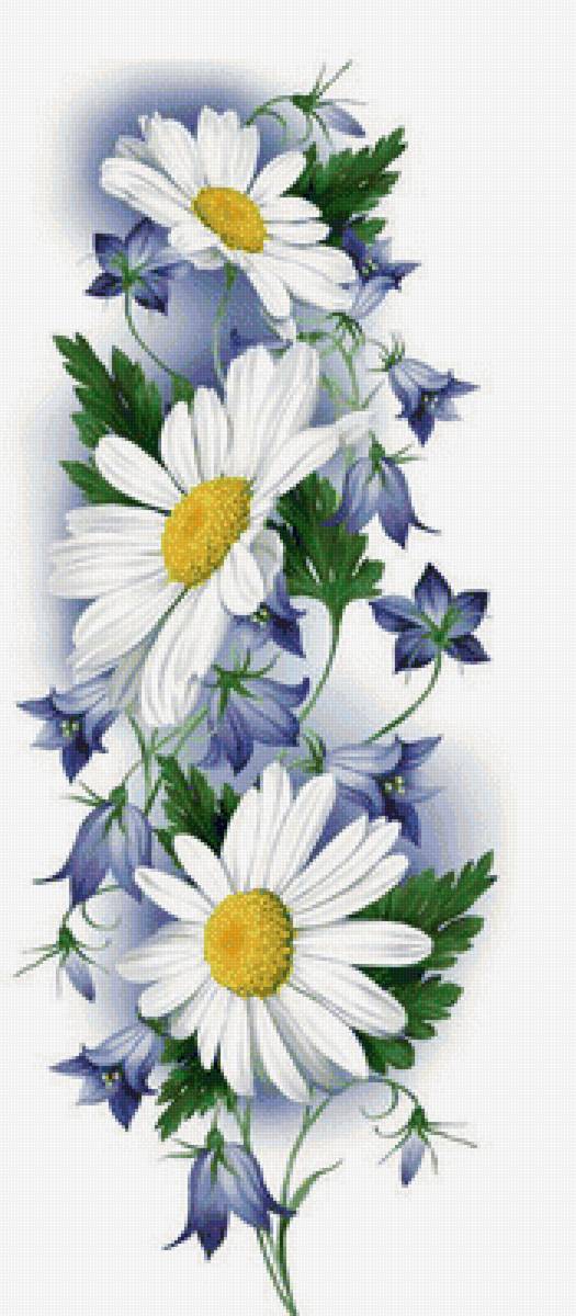 Панелька - васильки, ромашки - предпросмотр