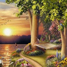 Схема вышивки «Закат»