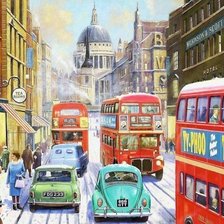 Схема вышивки «LONDRES AÑOS 60»