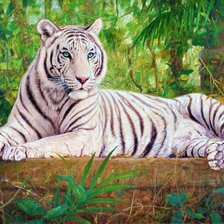 Схема вышивки «Белый тигр»