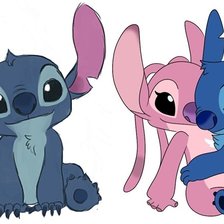 Схема вышивки «Стич и Ангел»