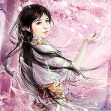 Схема вышивки «Девушка»