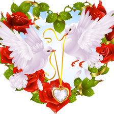 Схема вышивки «Голуби»