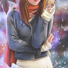 Схема вышивки «Девушка»