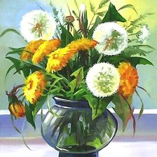 Схема вышивки «одуванчик»