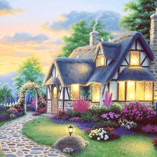 Схема вышивки «Уютный домик»