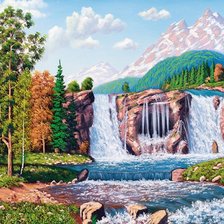 Схема вышивки «Пейзаж»