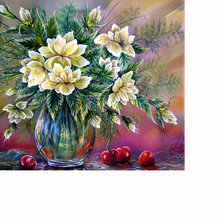 Схема вышивки «натюрморт с вишней»