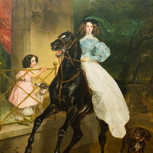 Схема вышивки «Всадница Блюллов»