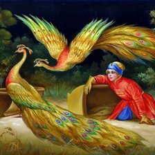 Схема вышивки «Жар-птицы»