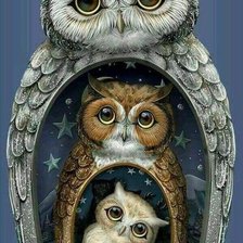 Схема вышивки «Совы»