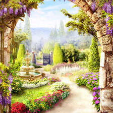 Схема вышивки «Цветущий сад»