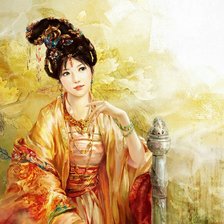 Схема вышивки «Девушка»