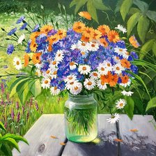 Схема вышивки «дачный букет»