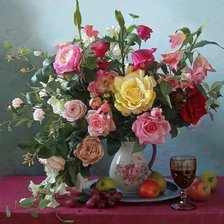 Схема вышивки «кувшин с букетом»