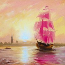 Схема вышивки «Алые паруса»