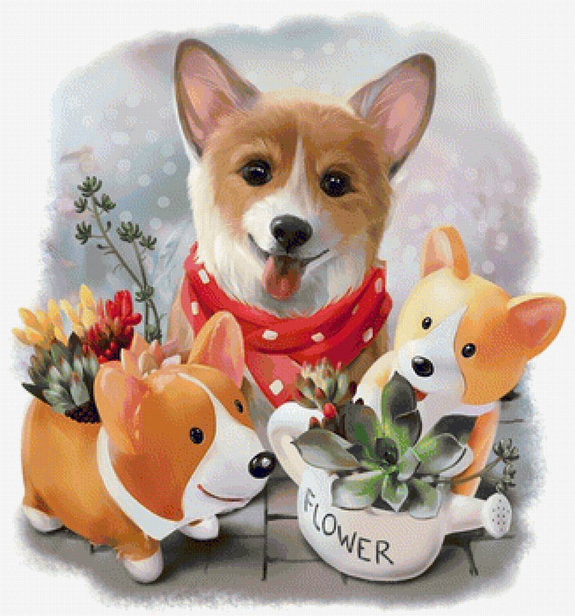 Собачка - рисунок, собака, собачка, животные - предпросмотр