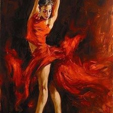 Схема вышивки «Балет в красном»