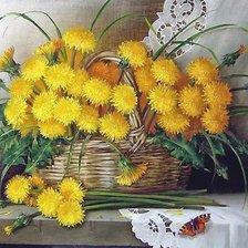 Схема вышивки «одуванчики»