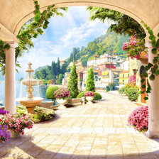 Схема вышивки «Город у моря»