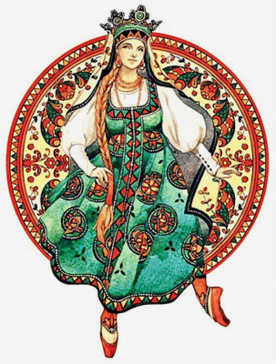 №1883689 - девушка, балет, борецкая роспись - предпросмотр