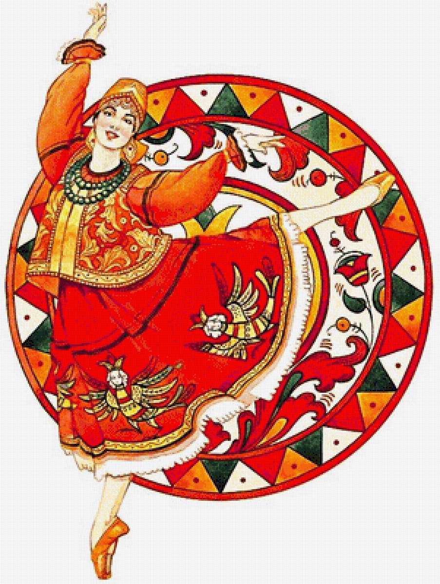 №1883701 - девушка, пермогорская роспись, балет - предпросмотр