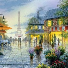 Схема вышивки «вечер в Париже»