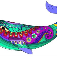 Схема вышивки «Кит»