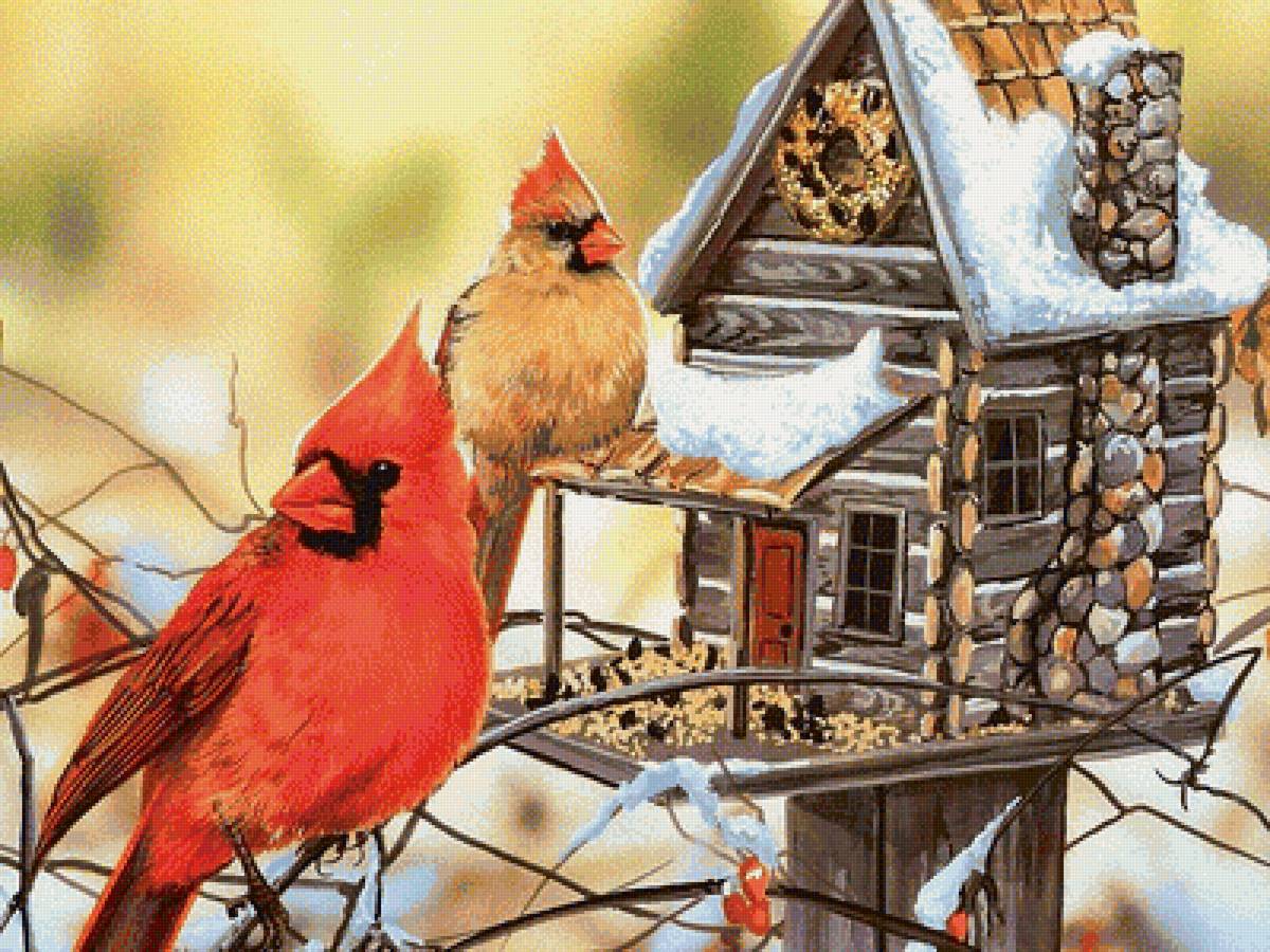 Птички - рисунок, птички, птицы - предпросмотр